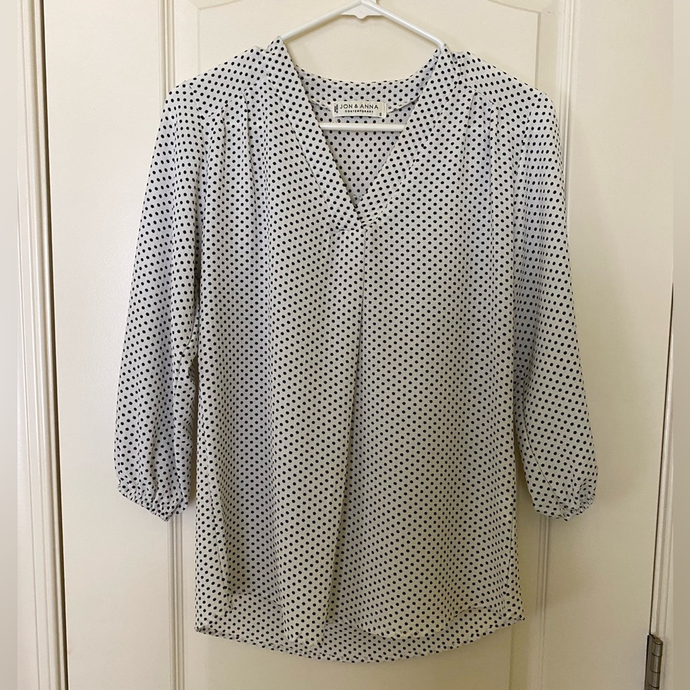Jon & Anna Black and White Polka Dot Blouse